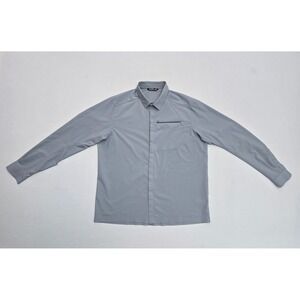 Arcteryx Skyline LS Shirt Mens XL Blue Grey Snap Front Hiking Travel 25215